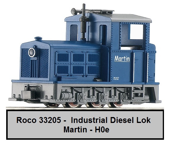 Roco 33205 Industrial Diesel Lok Martin H0e Roco