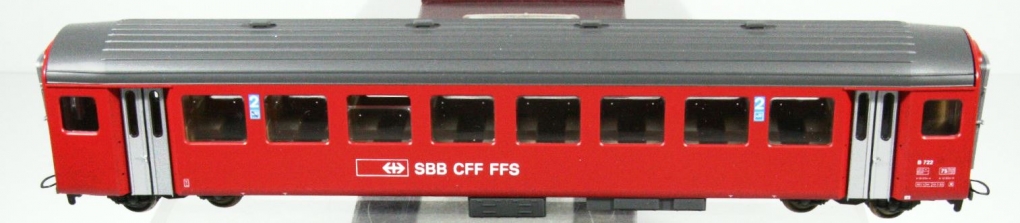 2.Klasse Bemo 3271 422 Personenwagen B722 der SBB rot Neu-Zustand mit OVP 