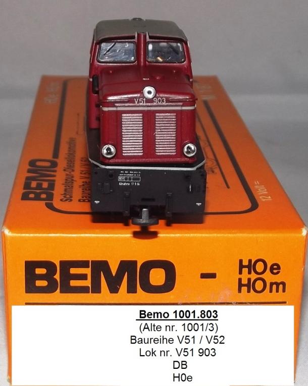 Bemo 1001.803 Baureihe V51 / V52 V51 903 DB H0e